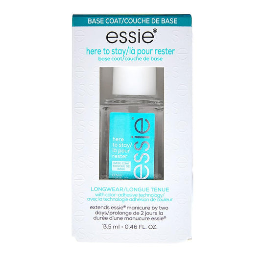 Alice Blue essie salon quality nail care, vegan formula, clear base coat, Here To Stay, 0.46 fl oz