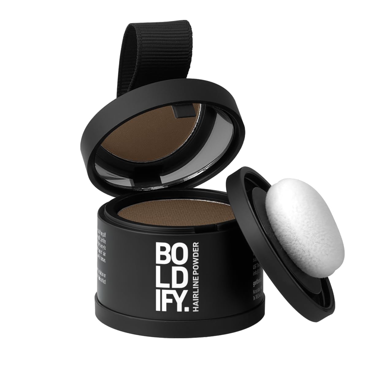 White Smoke BOLDIFY Hairline Powder - Water-Resistant Root Touch Up Hair Color for Gray Coverage - 24-Hour Stain-Proof, Mess-Free Hair Powder for Thinning Hair - Light Brown