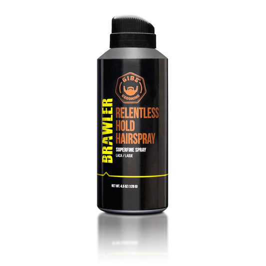 Black GIBS Grooming Brawler Bantamweight Hairspray, 4.5oz