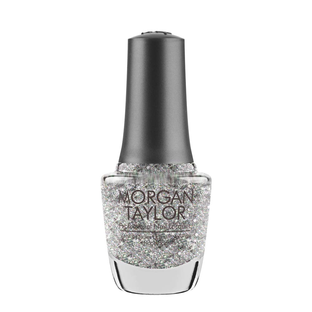 White Smoke Morgan Taylor Nail Lacquer (Am I Making You Gelish?) Silver Professional Lacquer, Vibrant, Chip-Resistant, Fast-Drying, Long-Lasting, High-Shine, Perfect for Manicures & Pedicure, 0.5 ounce.