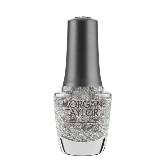 White Smoke Morgan Taylor Nail Lacquer (Am I Making You Gelish?) Silver Professional Lacquer, Vibrant, Chip-Resistant, Fast-Drying, Long-Lasting, High-Shine, Perfect for Manicures & Pedicure, 0.5 ounce.