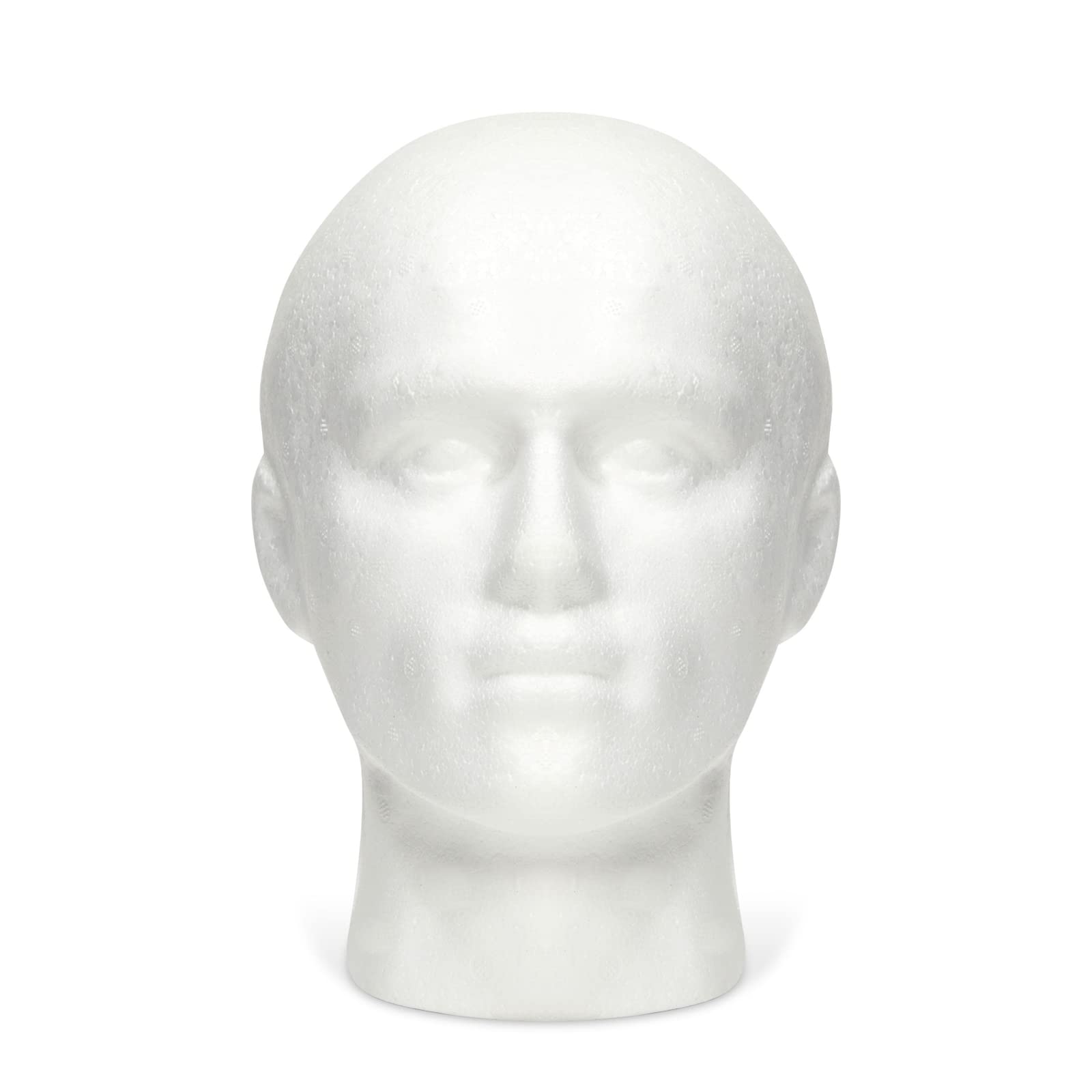 White Smoke Juvale Mannequin Head for Masks, Hats, Wigs - White, 9.25 x 7 x 11 in - Foam Head Wig Stand & Hat Display