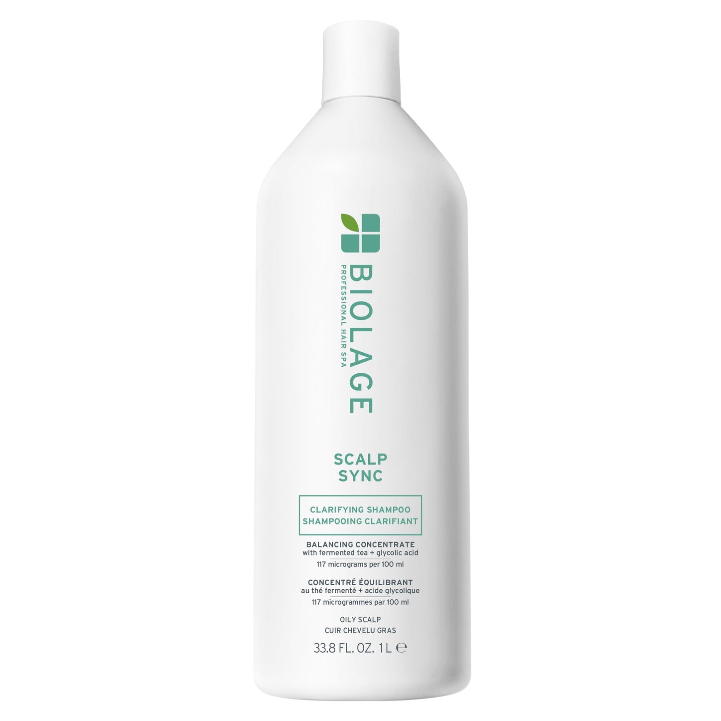 White Smoke Biolage Scalp Sync Clarifying Shampoo - Residue & Buildup Remover, For Oily Scalp, Fermented Tea & Glycolic Acid, Vegan & Paraben-Free