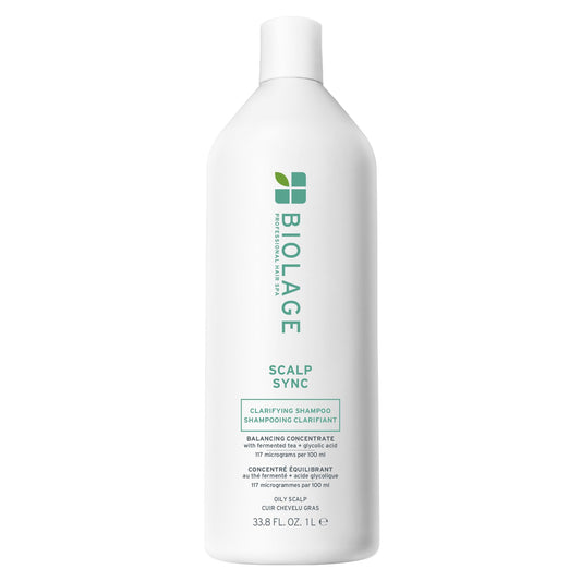 White Smoke Biolage Scalp Sync Clarifying Shampoo - Residue & Buildup Remover, For Oily Scalp, Fermented Tea & Glycolic Acid, Vegan & Paraben-Free