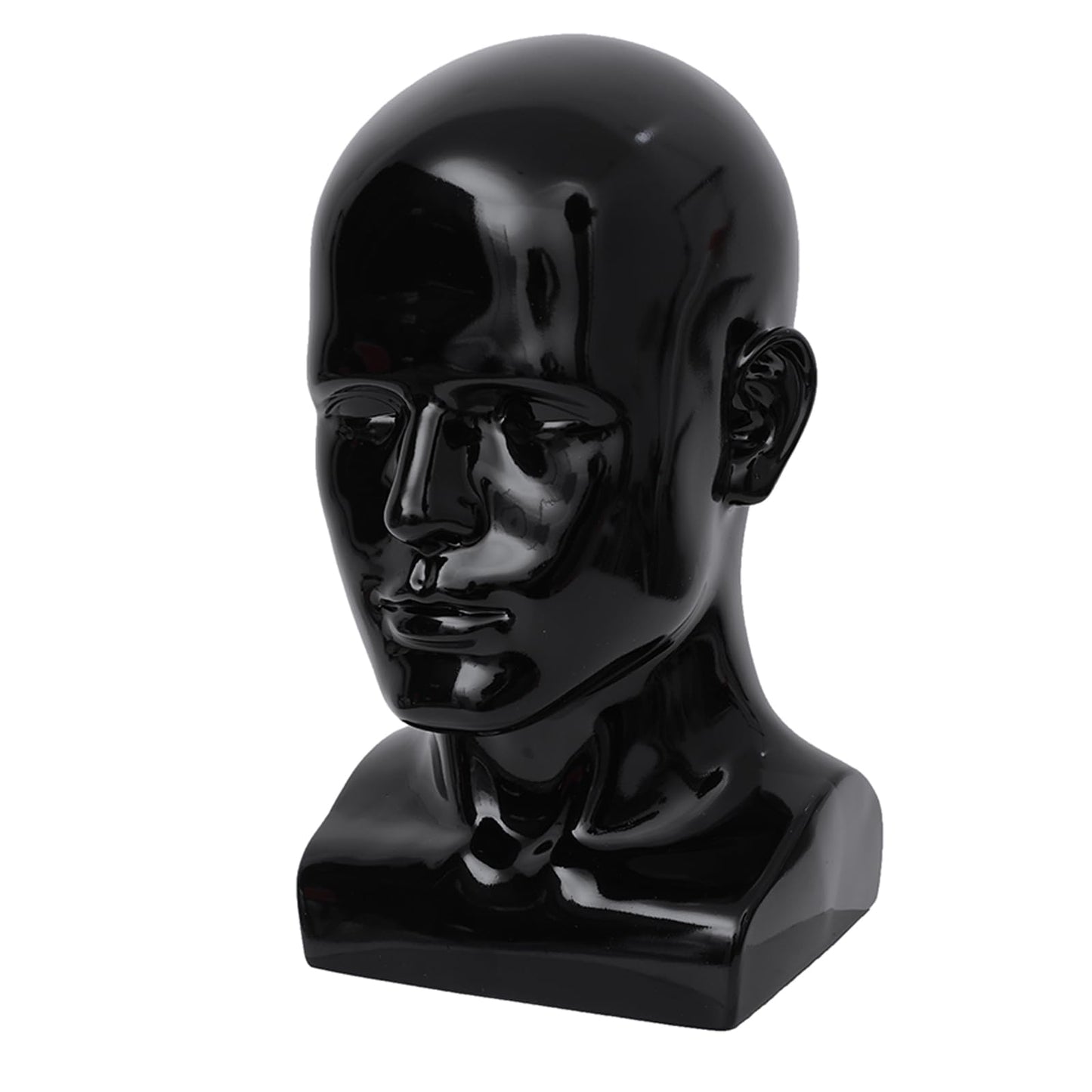 White Smoke BLTYXT PVC Male Mannequin Head Professional Manikin Training Head for Display Headphone Game Console Hats Wigs Jewellery Glasses Facemask Caps Model Head (L90LH)
