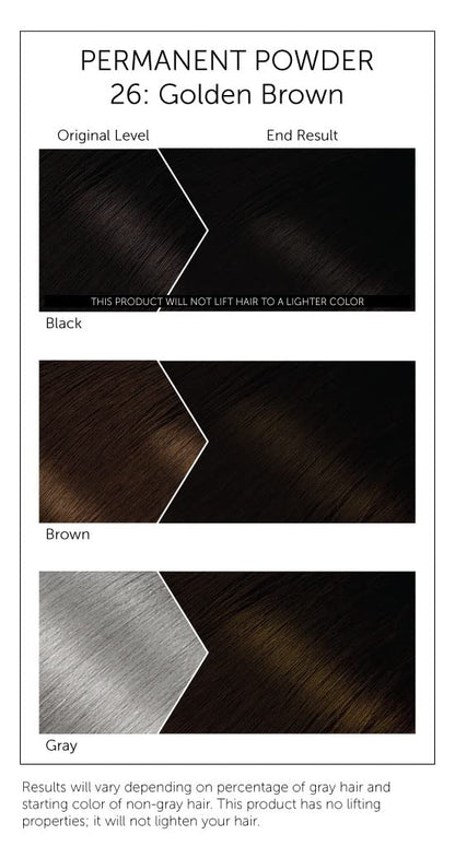 White Smoke #26 Golden Brown Bigen Permanent Powder - 3 Pack