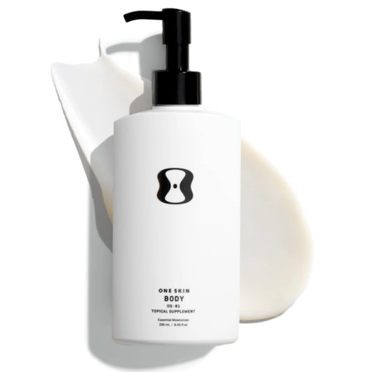 White Smoke oneskin BODY OS-01 Peptide Topical Supplement & Skin Longevity Age Reversal Moisturizer | Safe for Sensitive Skin, Fragrance-Free, 250 mL / 8.45 oz
