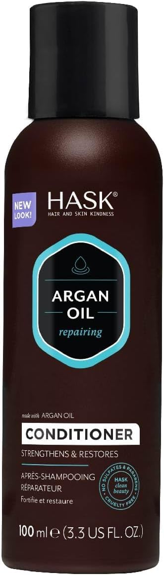 Black HASK Argan Oil Repairing Shampoo Conditioner Hair Travel Size Combo Set 3.3oz