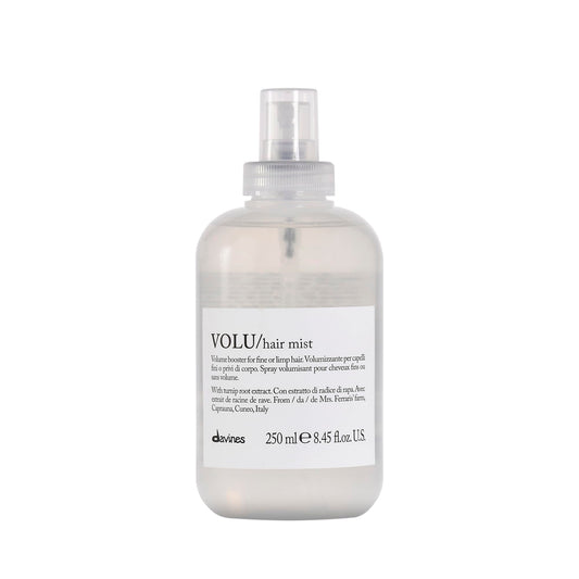 Light Gray Davines VOLU Mist, Leave-On Root Lifting Spray for Added Volume Suitable for All Hair Types - Weightless Formula Leaves Hair Soft and Shiny with Turnip Root Extract, 8.45 Fl Oz