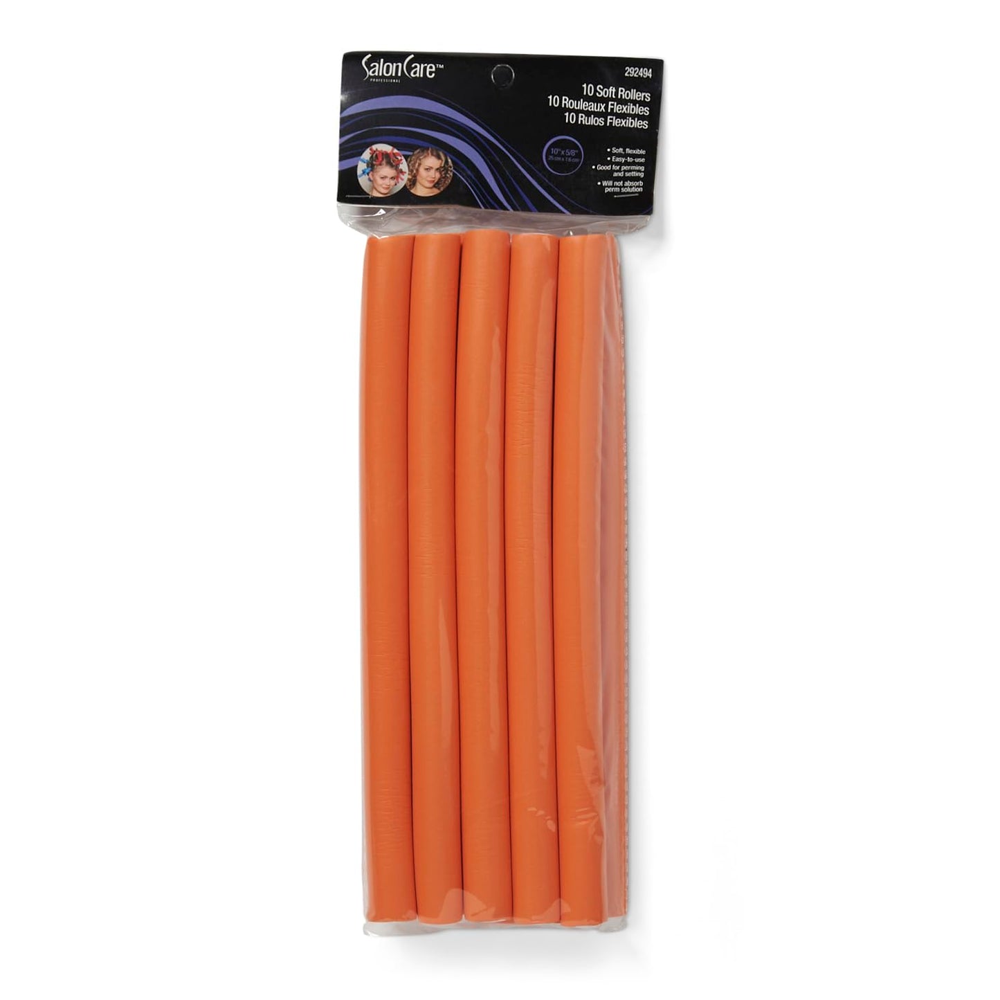 Chocolate Salon Care Soft Rollers 10 Pack 5/8 INCH