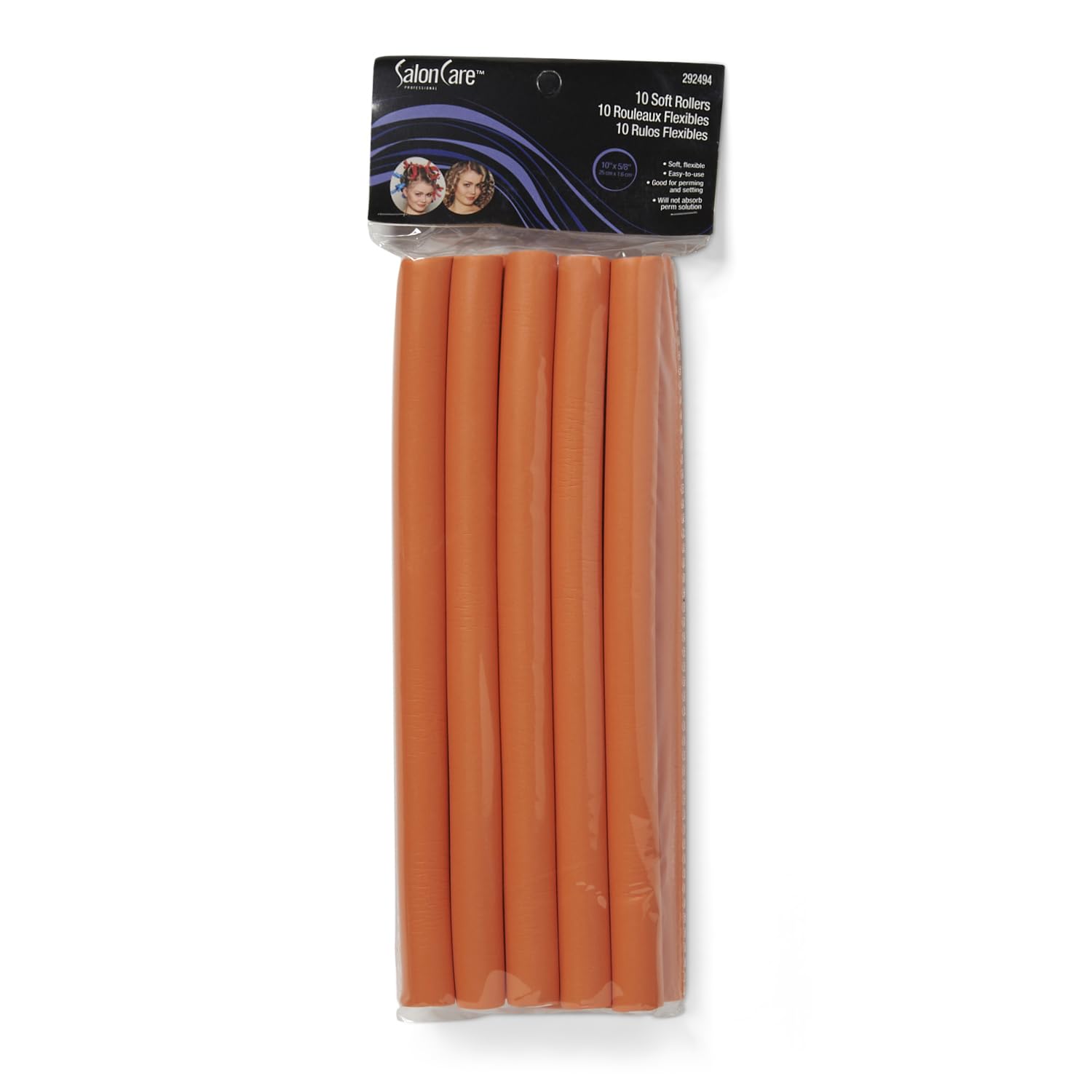 Chocolate Salon Care Soft Rollers 10 Pack 5/8 INCH