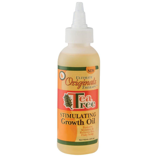 White Smoke Originals by Africa's Best Therapy Tea Tree Oil Stimulating Growth Oil - Moisturizing Treatment for Hair and Scalp, Relieves Itchiness and Flakiness, Replenishes Brittle Hair, 4oz Bottle