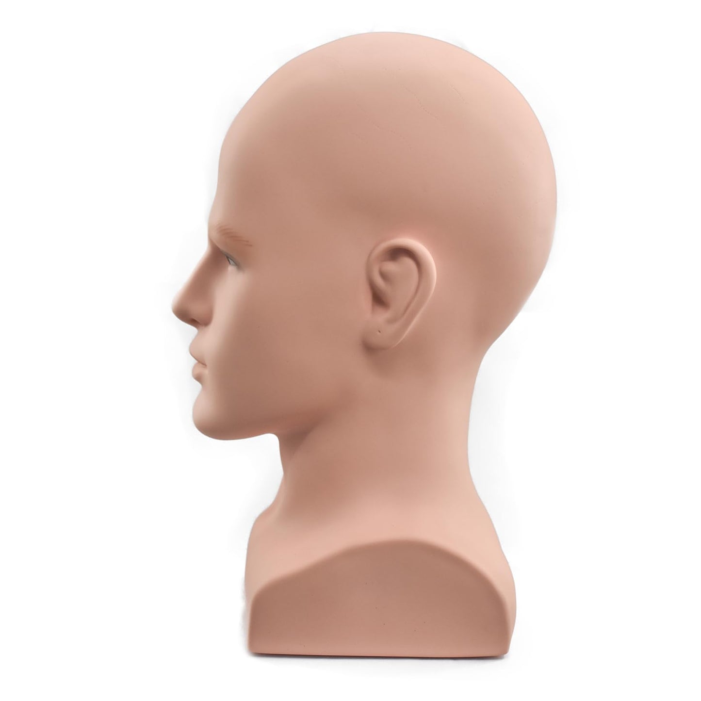 White Smoke BLTYXT PVC Male Mannequin Head Professional Manikin Training Head for Display Headphone Game Console Hats Wigs Jewellery Glasses Facemask Caps Model Head (L90FuS)