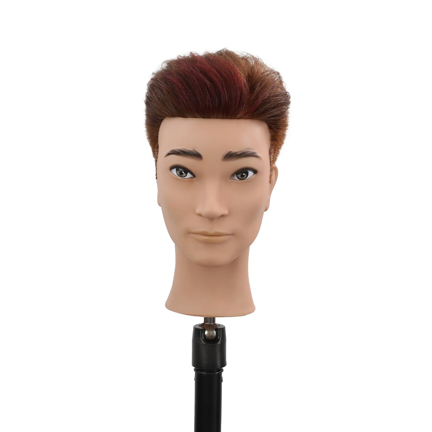 White Smoke Stancia Barber Mannequin Head Male, Mannequin Head Human Hair for Practicing Haircut, Cosmetology Mannequin Head with 100% Human Hair