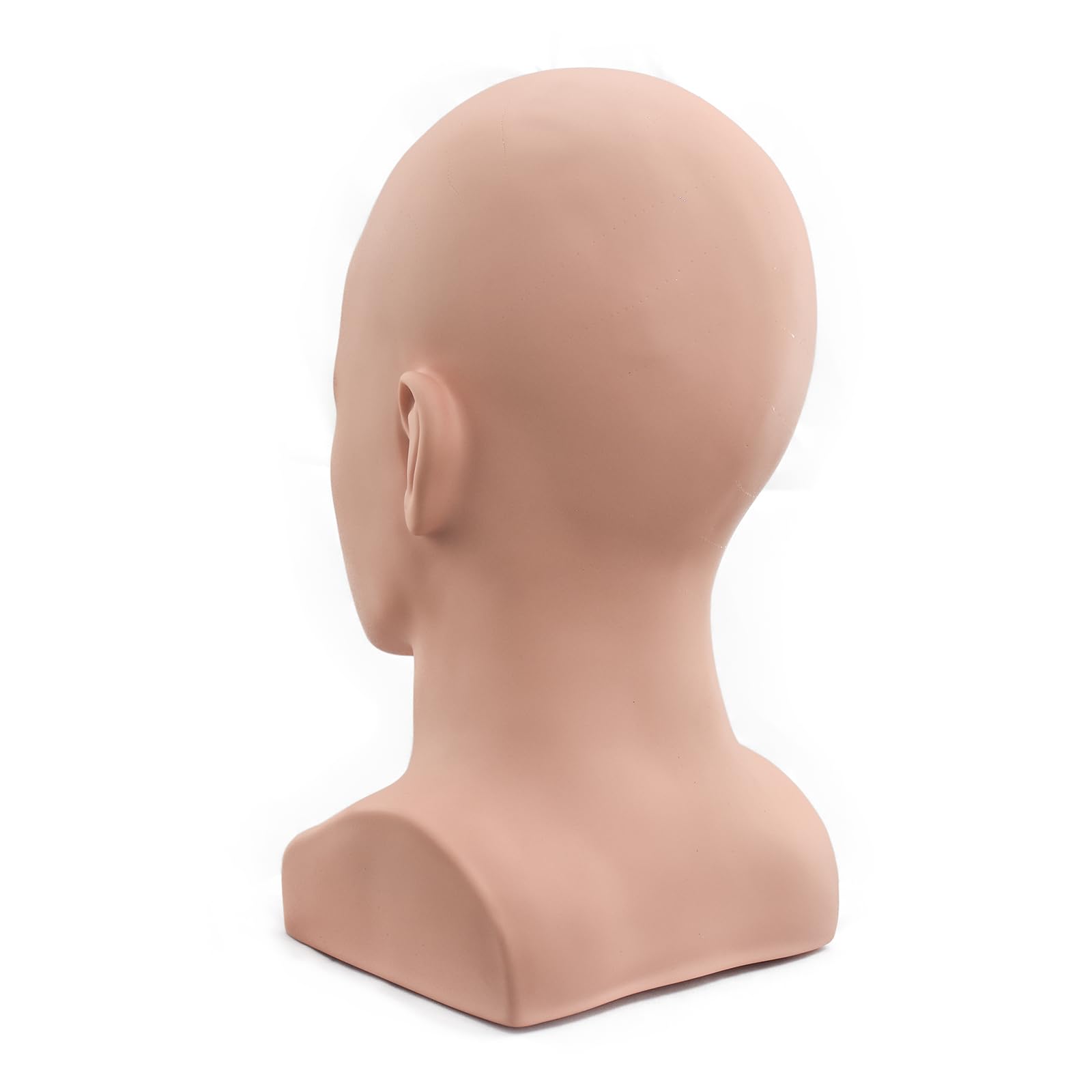 White Smoke BLTYXT PVC Male Mannequin Head Professional Manikin Training Head for Display Headphone Game Console Hats Wigs Jewellery Glasses Facemask Caps Model Head (L90FuS)
