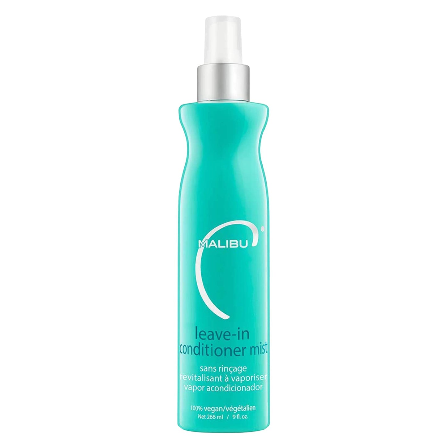 Light Sea Green Malibu C Leave In Conditioner & Moisturizing Heat Protectant for Hair - Adult & Kids Hair Detangler Spray for Daily & Post Swim to Help Prevent Color Fading with UV Protection (9oz)