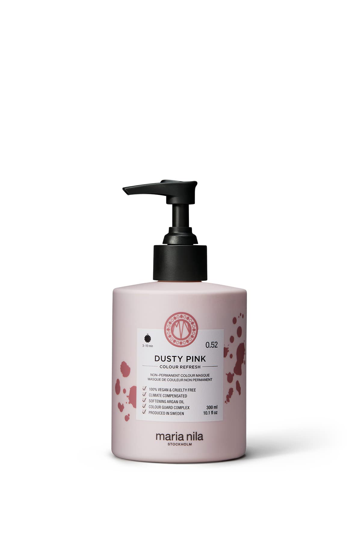 White Smoke Maria Nila Colour Refresh, Dusty Pink 10.1 Fl Oz, Dark Pink Pastel Hair Mask, Semi-Permanent Pigments, 100% Vegan & Sulfate/Paraben free