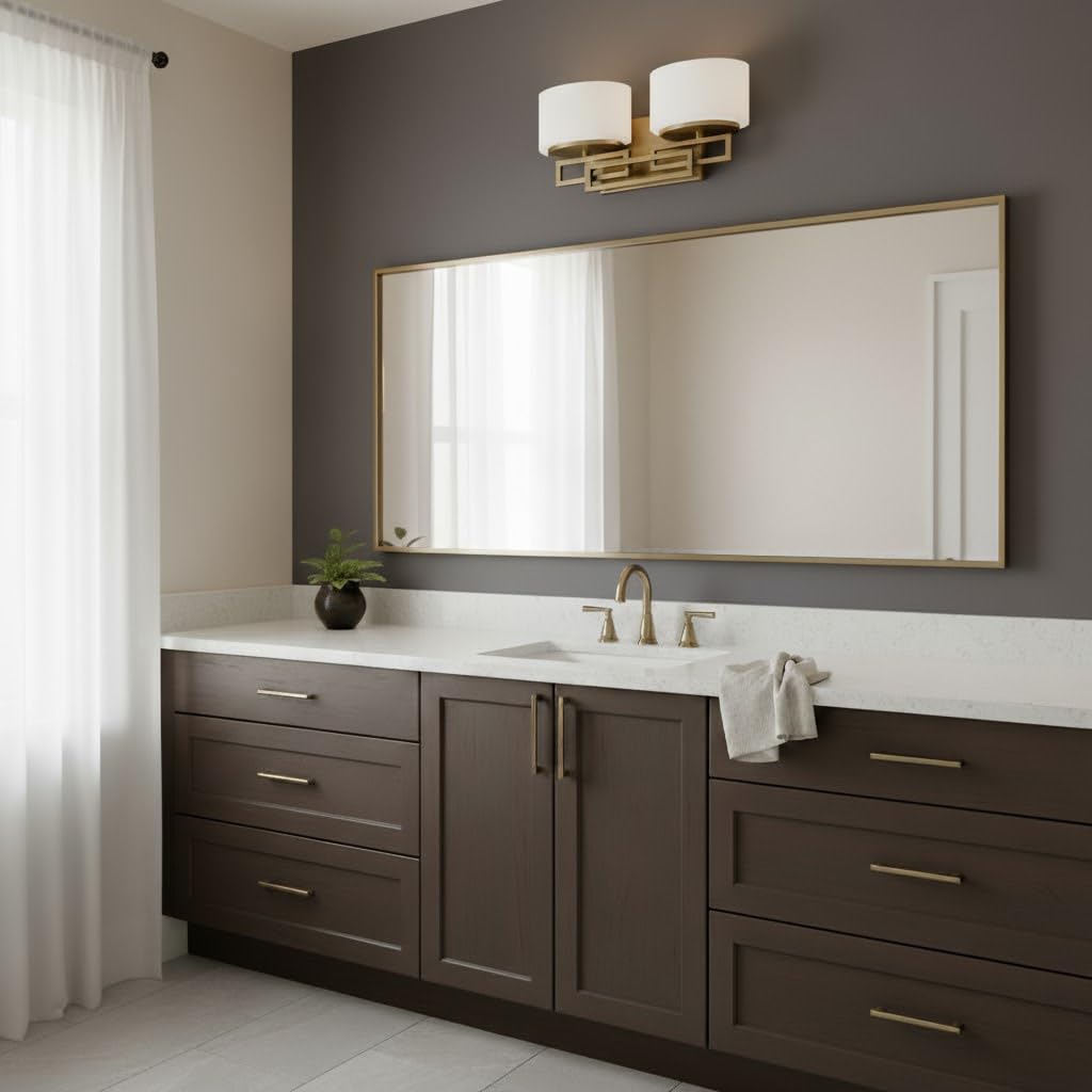 Dark Slate Gray Hinkley Lanza Contemporary Modern Two Light 120W G9 Bathroom Vanity Fixture, Brushed Bronze