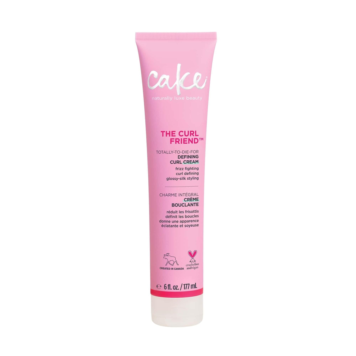 White Smoke Cake Beauty Curl Defining Cream, The Curl Friend - Moisturizes and Defines Curls – For Frizz Control & Detangling - Avocado Oil, Soybean Oil & Shea Butter – For Curly Hair- 6 Fl Oz / 177 mL