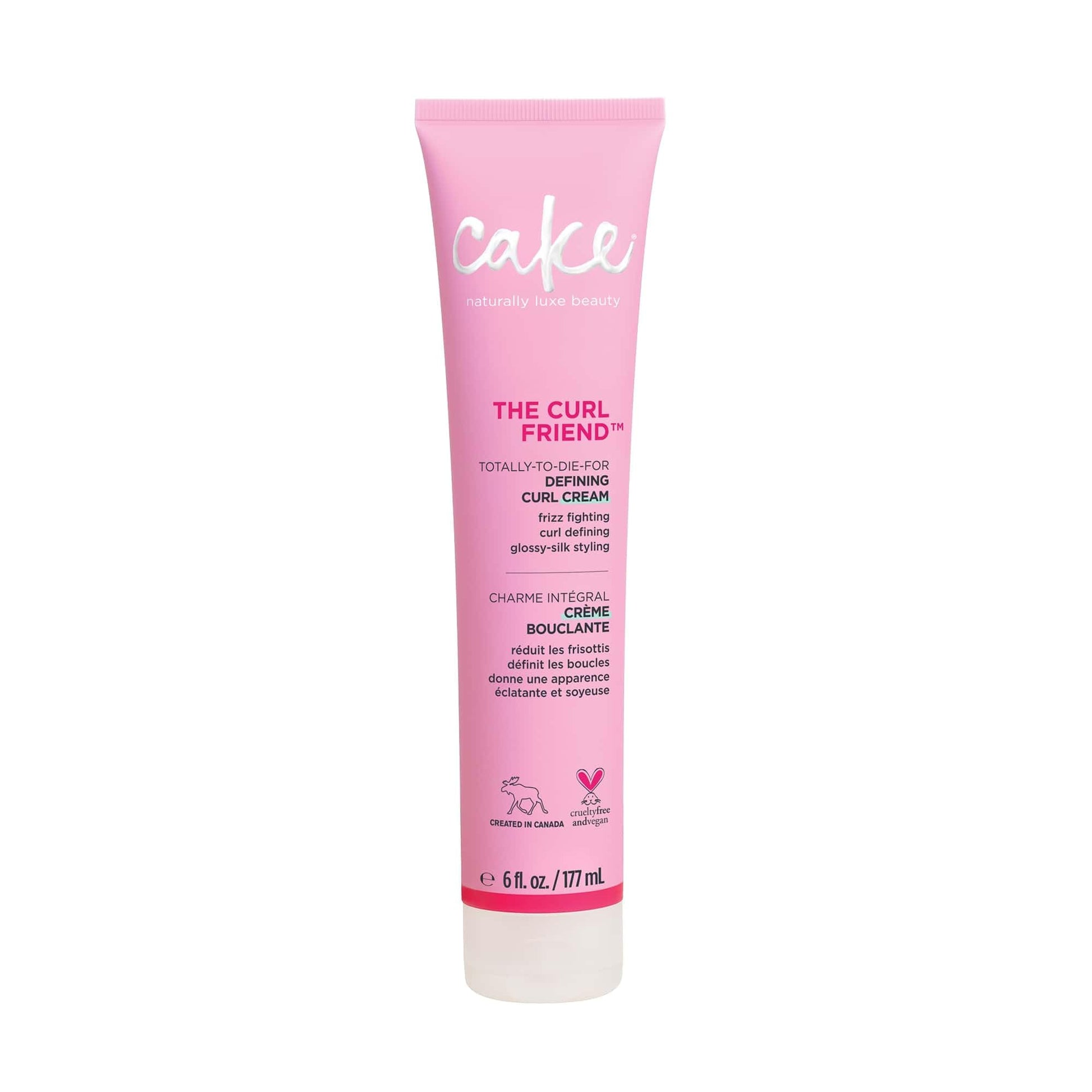 White Smoke Cake Beauty Curl Defining Cream, The Curl Friend - Moisturizes and Defines Curls – For Frizz Control & Detangling - Avocado Oil, Soybean Oil & Shea Butter – For Curly Hair- 6 Fl Oz / 177 mL