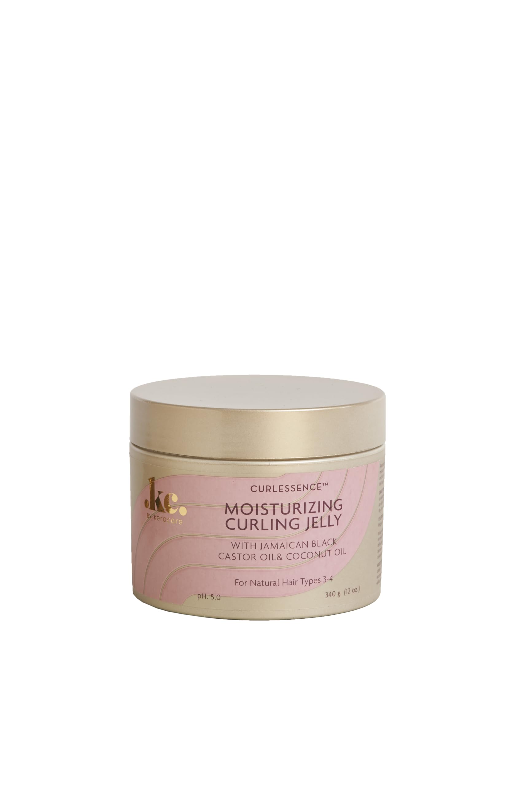 Gray KeraCare CurlEssence Coconut Curling Jelly 11.25 oz - With Jamaican Black Castor Oil & Coconut Oil - Lock in Moisture - For Shiny & Defined Curls