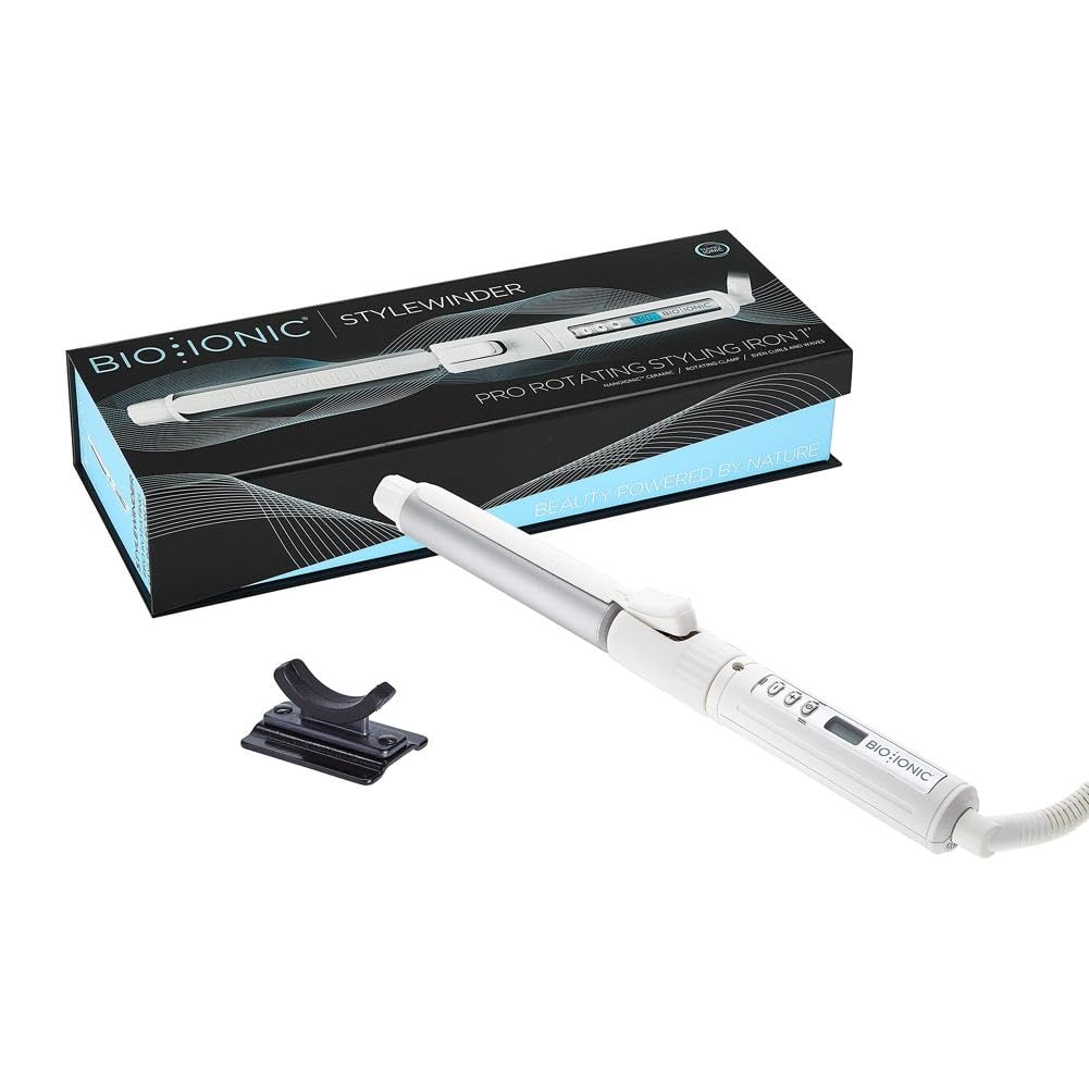 White Smoke BIO IONIC Stylewinder Rotating Styling Iron