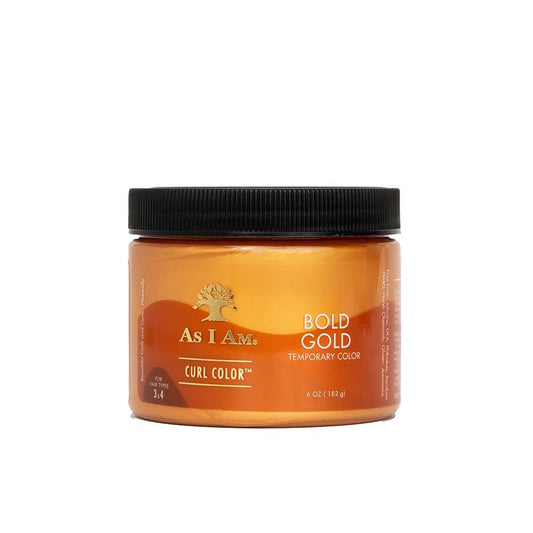 Black As I Am Curl Color - Bold Gold - 6 oz - Temporary Color & Curling Gel - Medium Hold - Vegan & Cruelty Free