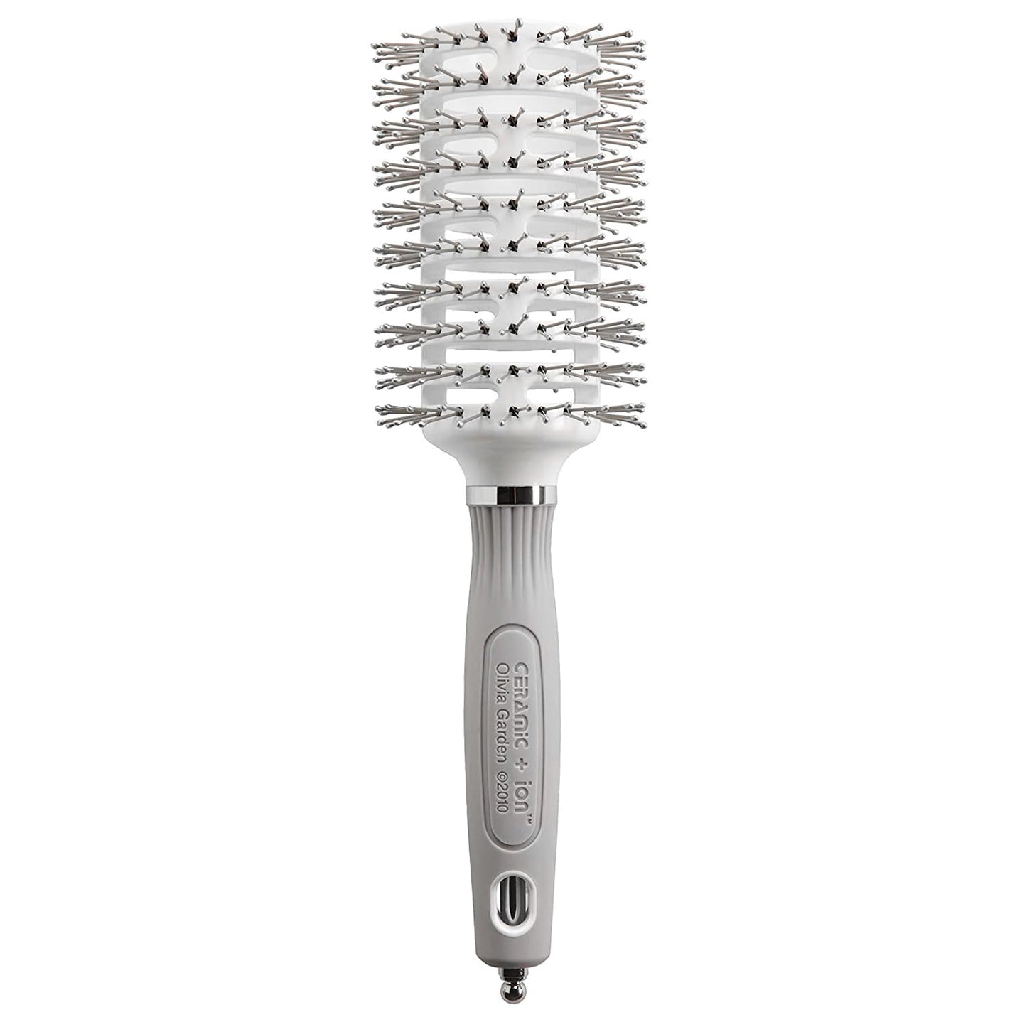 White Smoke Olivia Garden Ceramic and Ion Turbo Vent Pro Hair Brush CITVPRO-LG (Large 3 1/4")