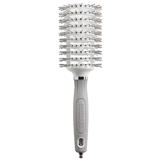 White Smoke Olivia Garden Ceramic and Ion Turbo Vent Pro Hair Brush CITVPRO-LG (Large 3 1/4")