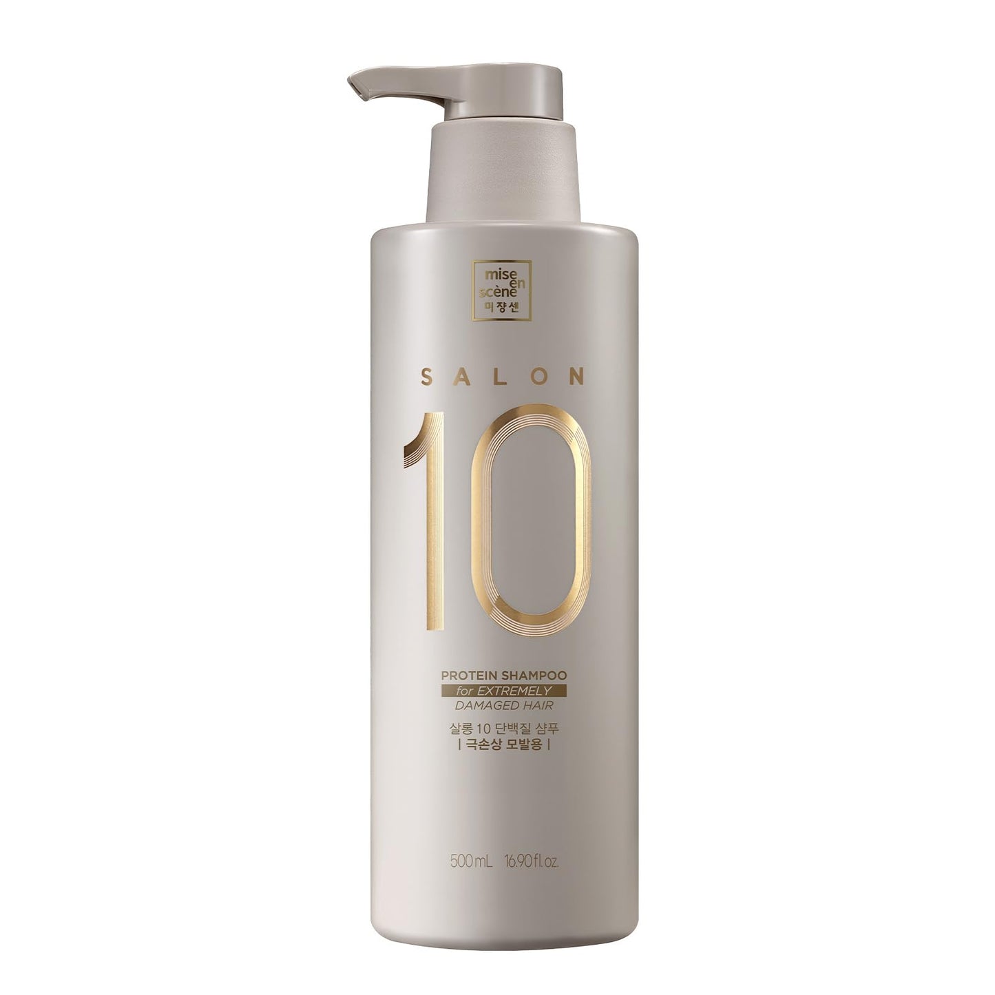 White Smoke Mise En Scene Salon 10 Protein Shampoo for Severe Damaged Hair - Low porosity Hair Product, Korean HairPerfume Shampoo, 10-Sec Protein Clinic, Moisturizing & Restoring, 16.9 Fl. Oz. (500ml)