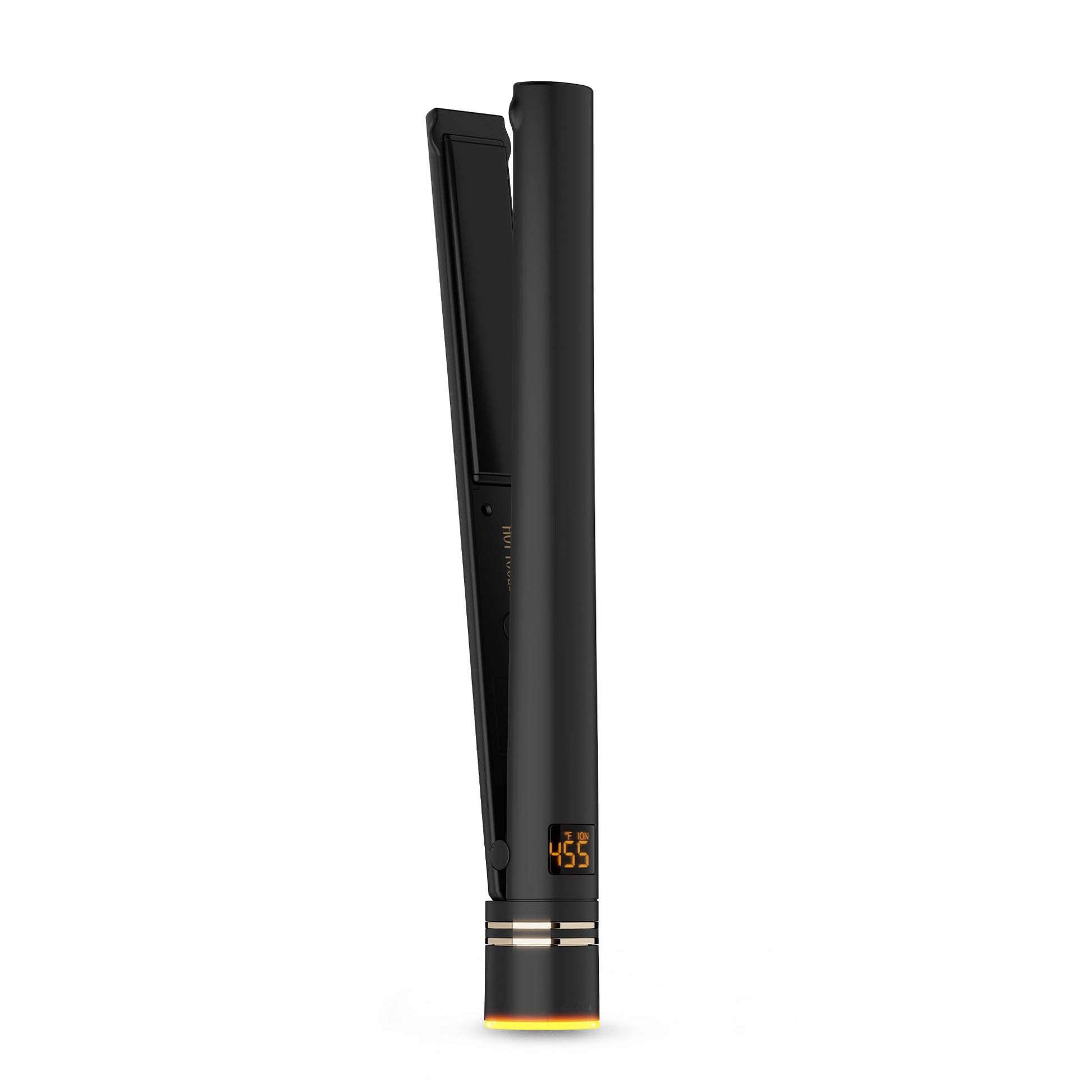 Dark Slate Gray HOT TOOLS Pro Artist Black Gold Ionic 1 Inch Flat Iron - Use as Straightener for Sleek Straight Hair or Use Rounded Edges for Shiny Curls and Waves, Stylist-Preferred Styles
