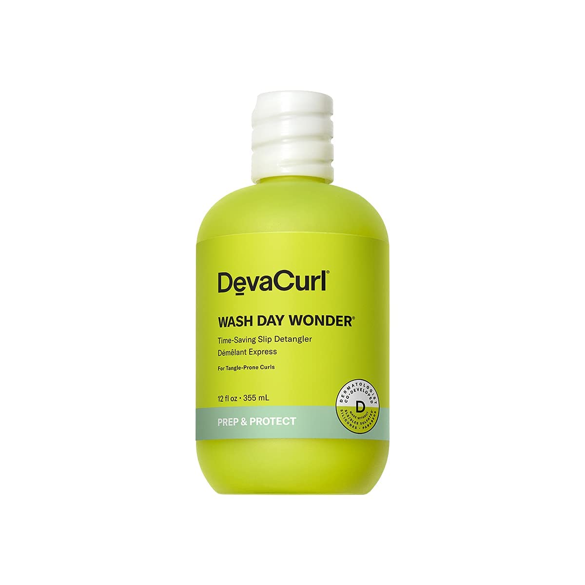 White Smoke DevaCurl Wash Day Wonder Time-Saving Slip Detangler, Green Oasis, 12 fl. oz.