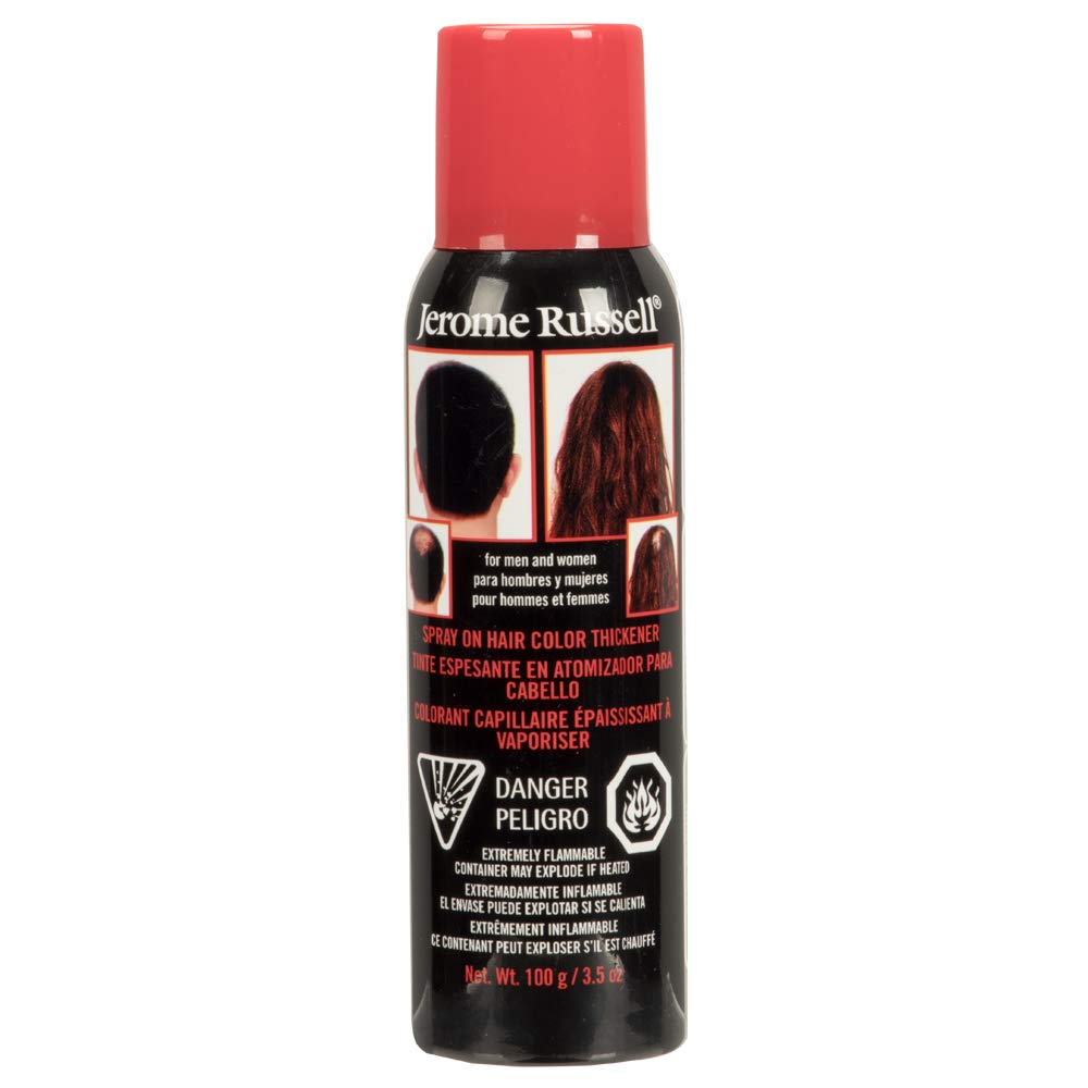 Black jerome russell Hair Color Thickener for Thinning Hair, Dark Brown, 3.5 Ounce
