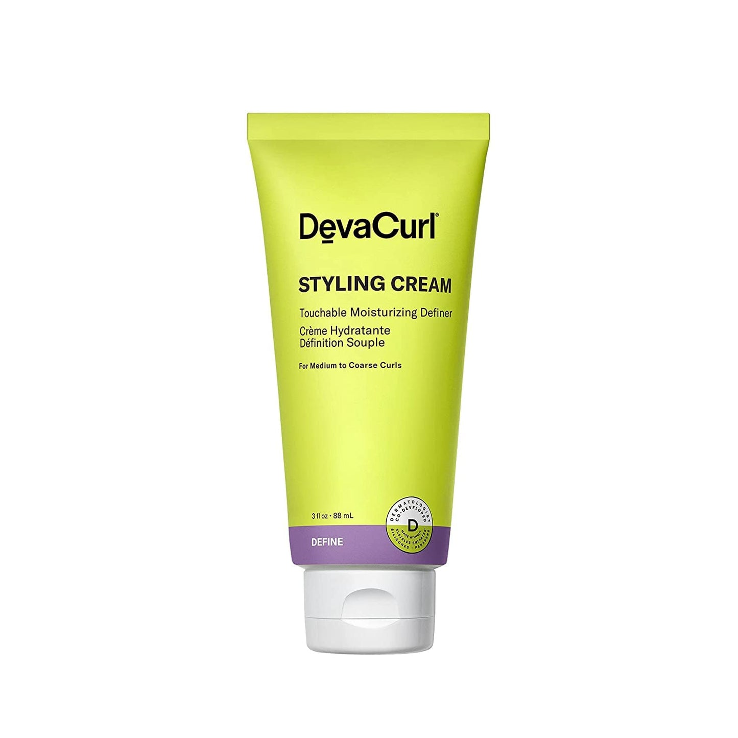 White Smoke DevaCurl Styling Cream Touchable Moisturizing Definer, 3 fl. oz