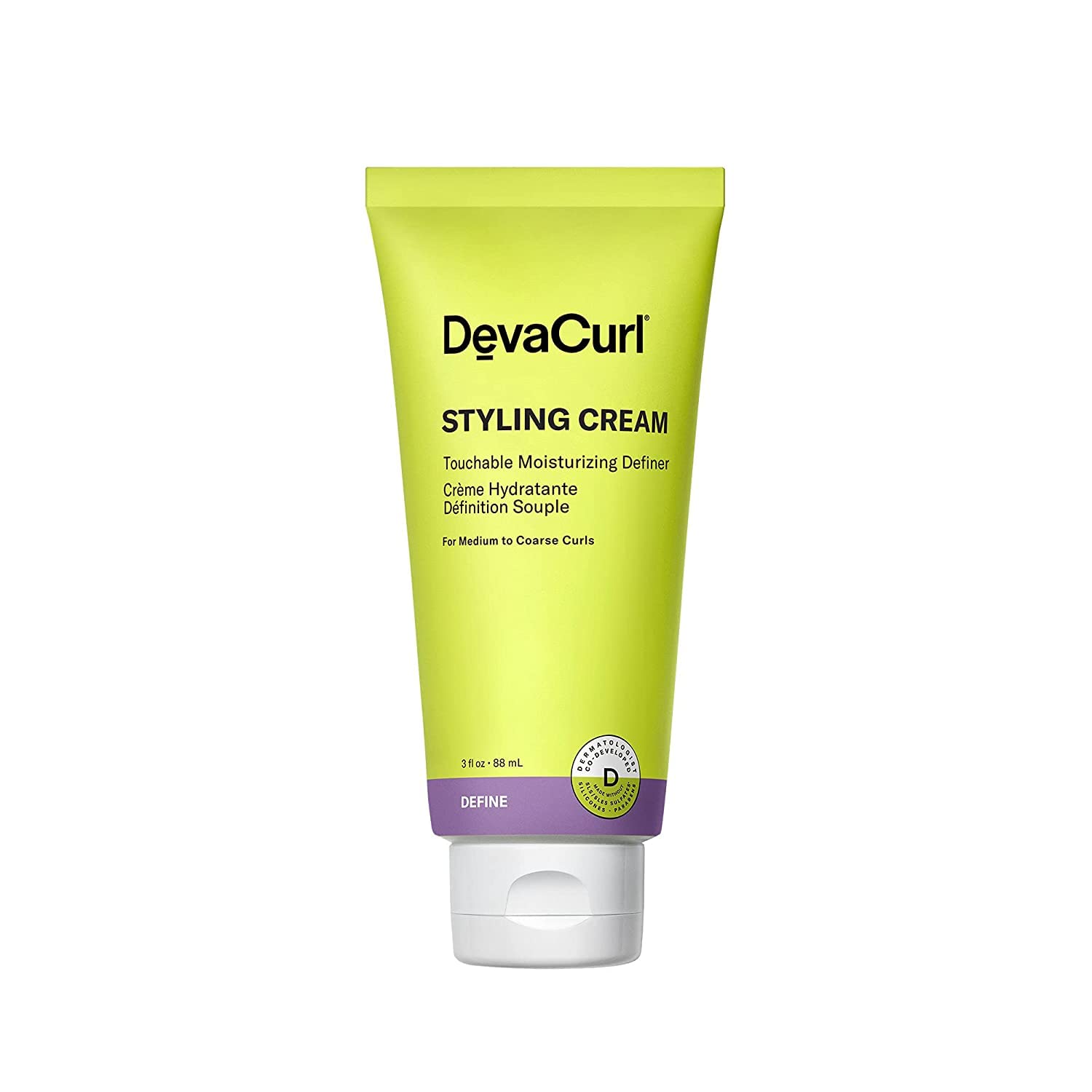 White Smoke DevaCurl Styling Cream Touchable Moisturizing Definer, 3 fl. oz