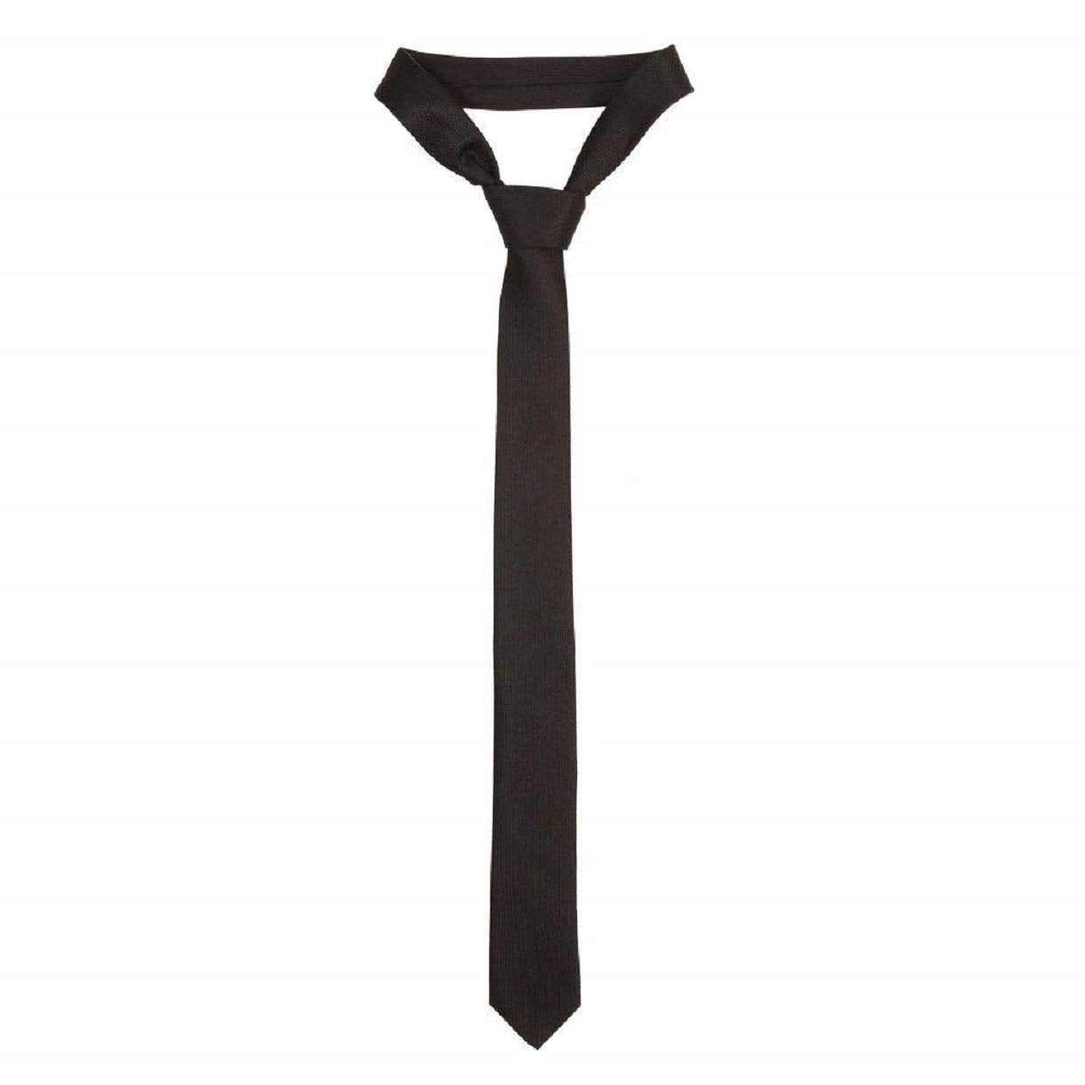 White Smoke Alcove Men's/Boys Slim Tie For Party And Occasions, BLACK, Free Size