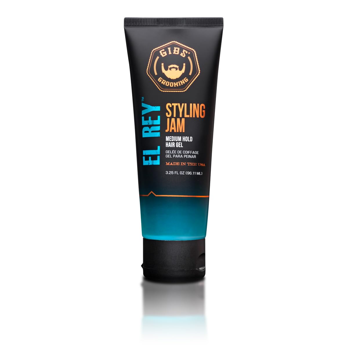 White Smoke GIBS Grooming El Rey Styling Jam for Men, Medium Hold Hair Gel, 3.25 Fl Oz