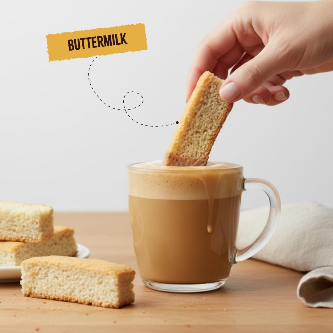 Lavender Buttermilk Rusks 14oz (400g) – Authentic South African Double-Baked Biscuits | Crunchy Buttermilk Snack for Coffee & Tea | Handmade, Golden & Lightly Sweet | Preservative-Free Comfort Treat- Pack of 2