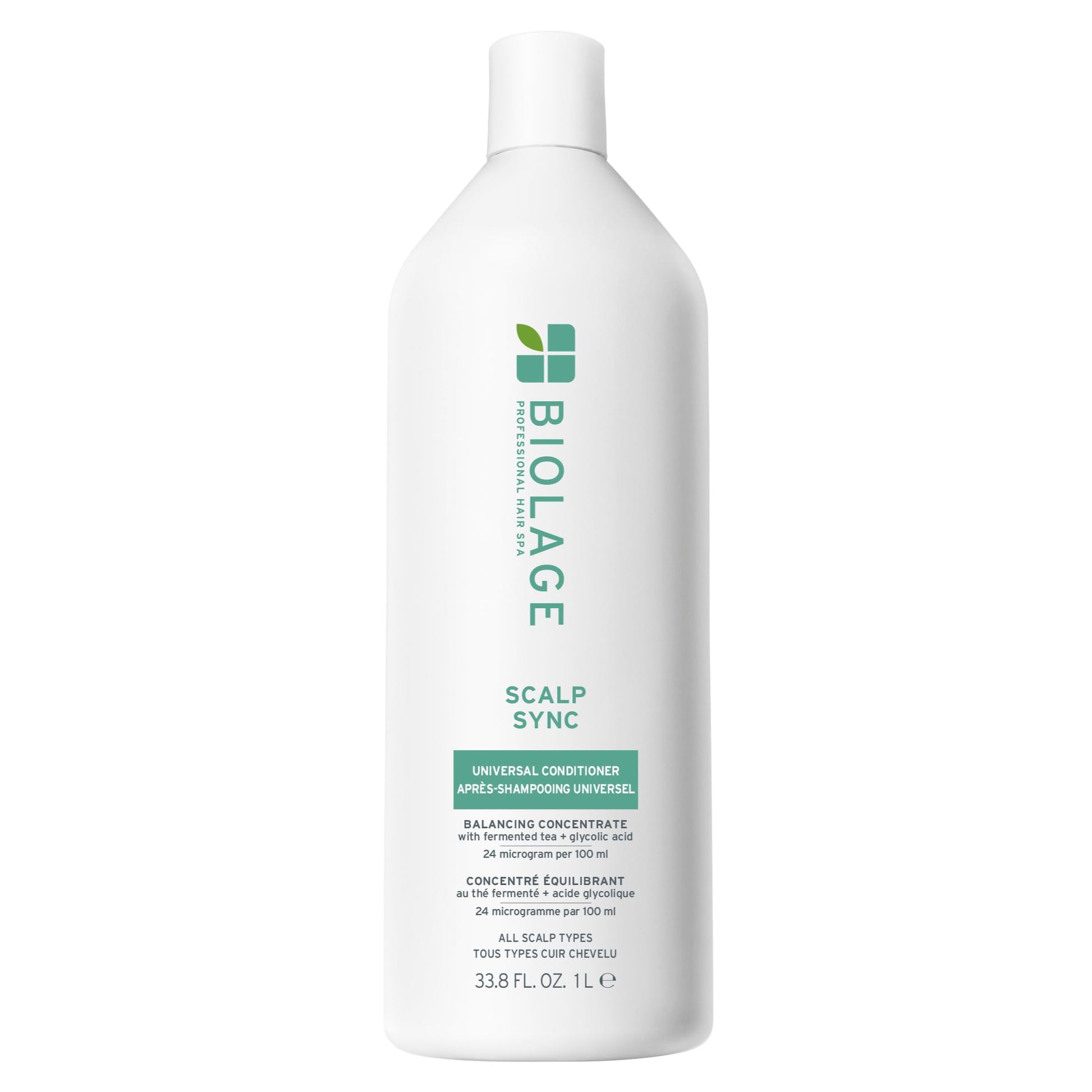 White Smoke Biolage Scalp Sync Universal Conditioner - Nourishing & Hydrating for All Scalp Types, Lightweight Moisturizing & Conditioning, Fermented Tea Blend & Glycolic Acid, Vegan & Paraben-Free, 33.8 Fl Oz