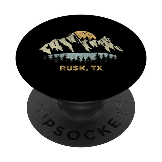 Black Rusk Texas Mountain Sunset Sunrise TX PopSockets Standard PopGrip