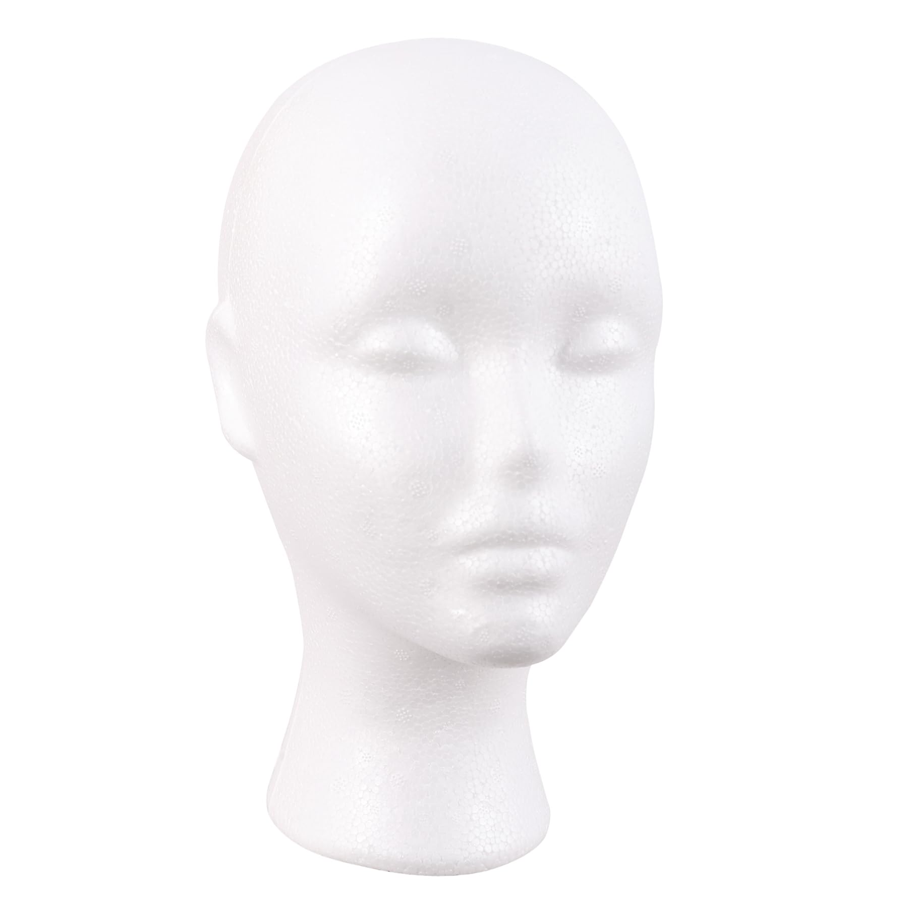 White Smoke MapofBeauty Styrofoam Foam Mannequin Head Stand Wigs Display Styling Hat Storage Lightweight DIY Wig Head (White)