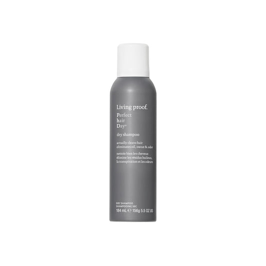 Dim Gray Living proof Perfect Hair Day Dry Shampoo – Absorbs Oil, Sweat, Odor, Cleans Hair, Fresh Scent, Detoxifies Scalp for Women and Men, 5.5 oz