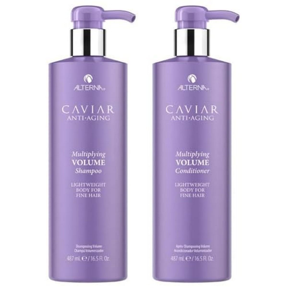 White Smoke Alterna Haircare CAVIAR Anti-Aging Multiplying Volume Shampoo and Conditioner 16.5 oz | For Fine, Thin Hair | Create Instant Volume and Thickness | Sulfate Free