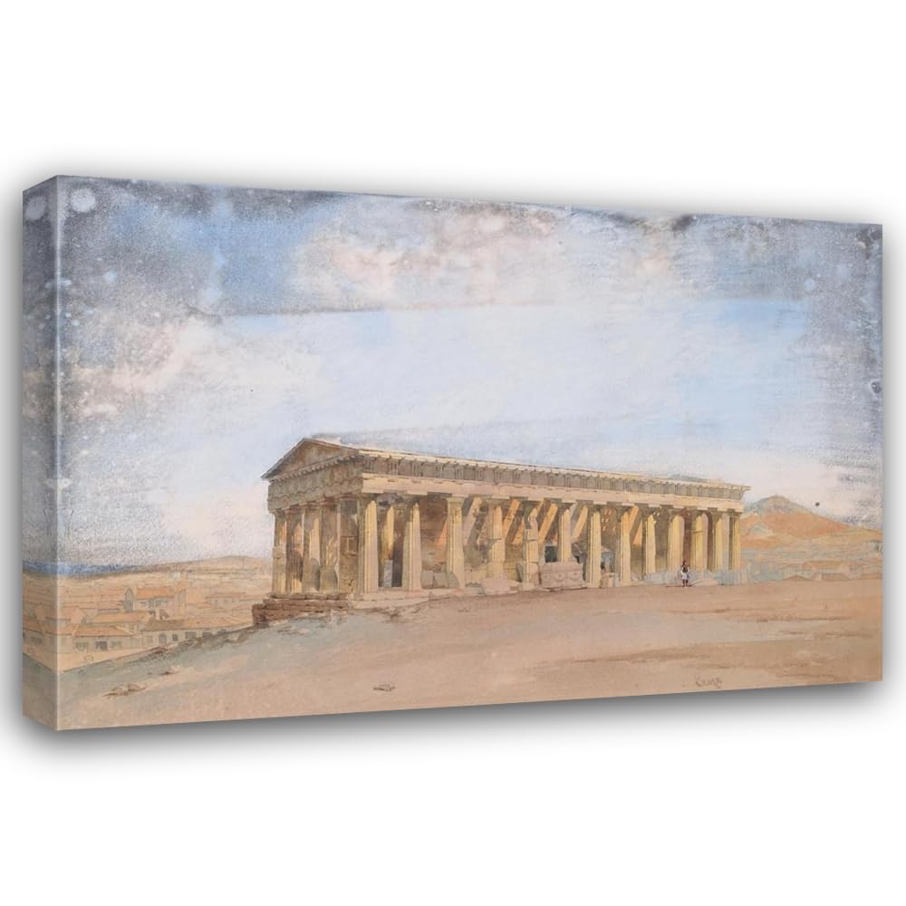 Light Gray ArtDirect The Temple of Theseus, Athens Custom Framed Art Print Giclee Print or Canvas Options with Various Sizes and Customization by Giovanni Lanza