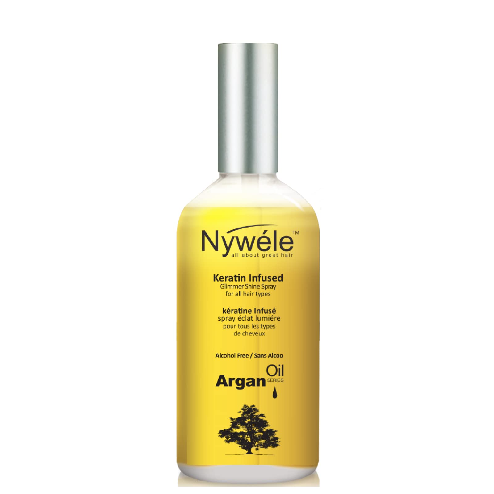 White Smoke Nywele Glimmer Shine Spray Argan Oil 3.4oz by Nywele