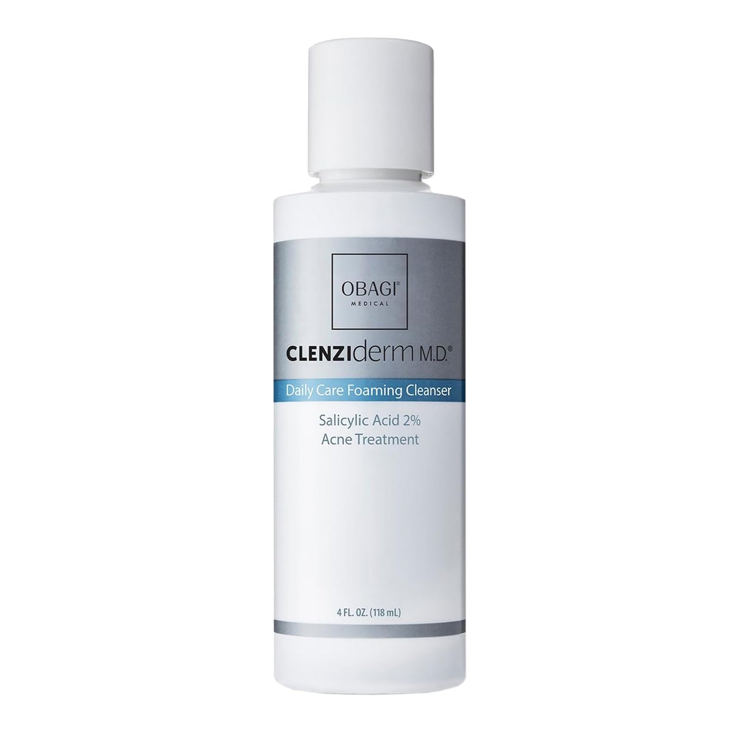 White Smoke Obagi CLENZIderm M.D. Daily Care Foaming Acne Cleanser – Acne Face Wash & Treatment w/ 2% Salicylic Acid (BHA) Unclogs Pores for Clearer-Looking Skin – Safe for Normal & Oily Skin – 4 oz