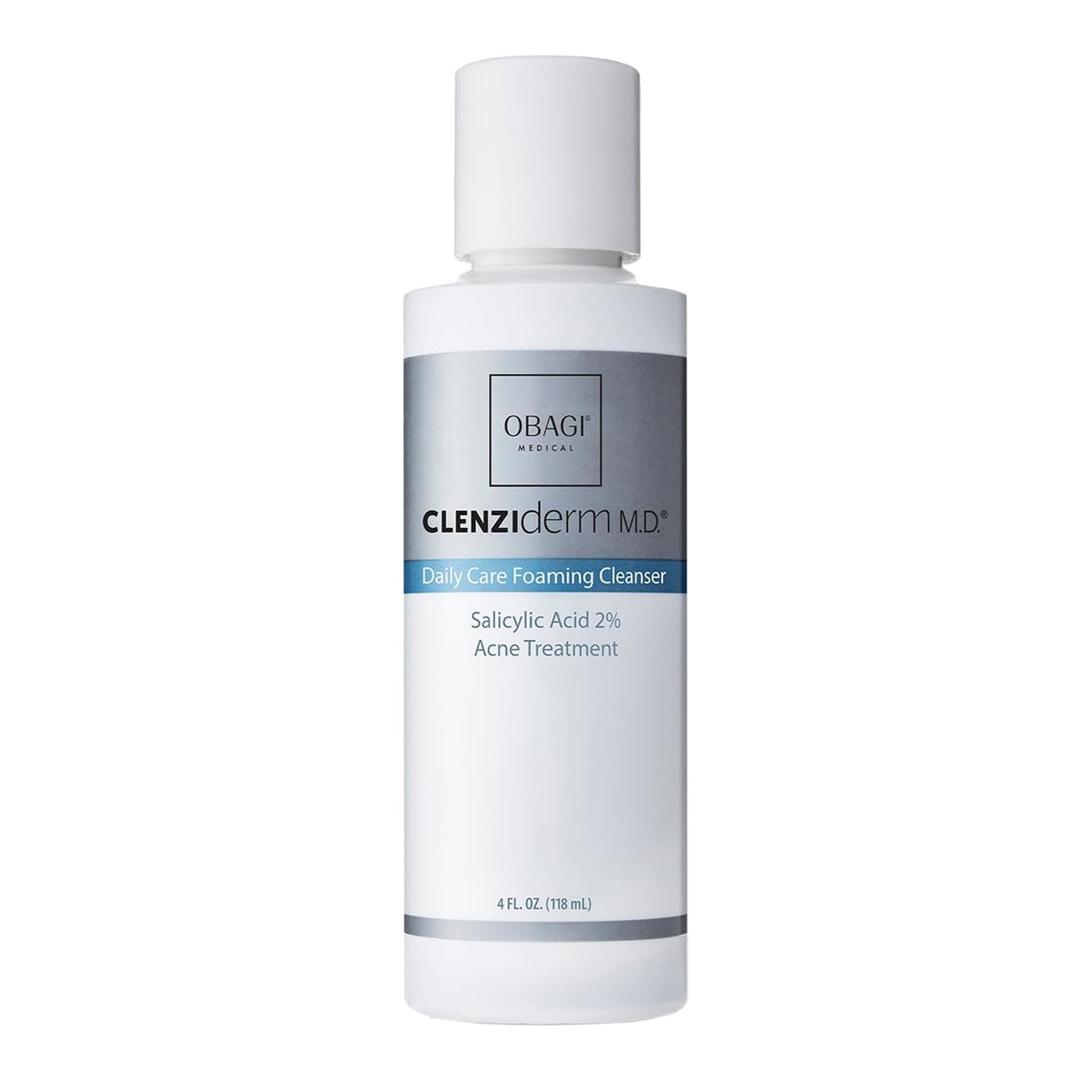 White Smoke Obagi CLENZIderm M.D. Daily Care Foaming Acne Cleanser – Acne Face Wash & Treatment w/ 2% Salicylic Acid (BHA) Unclogs Pores for Clearer-Looking Skin – Safe for Normal & Oily Skin – 4 oz