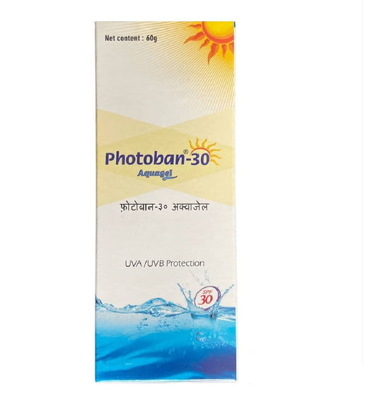 Antique White Photoban-30 Aquagel UVA/UVB Protection Sun Care Pimple Scars 30 gm
