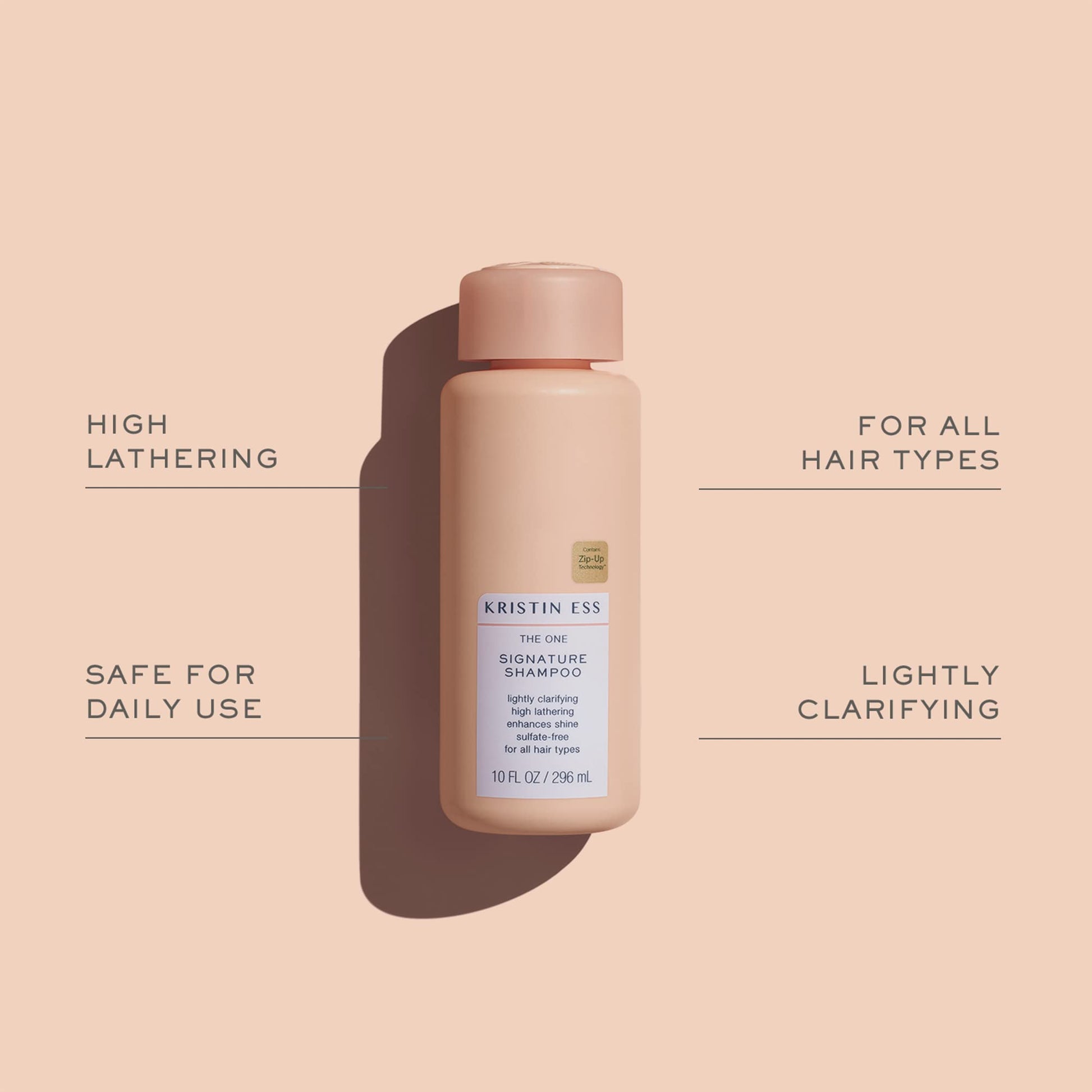 Peach Puff Kristin Ess Hair Signature Salon Sulfate Free Shampoo and Conditioner Set for Moisture, Frizz + Shine - Color Safe, Vegan, Paraben Free - Clarifying, Hydrating Damage Repair for Women - Pear Fragrance