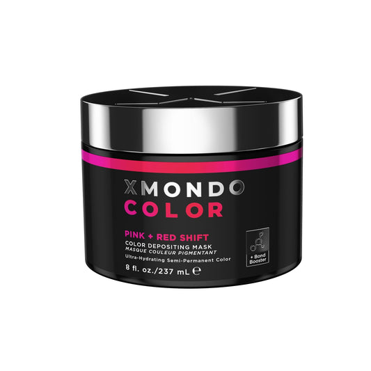 Dark Slate Gray XMONDO Color Pink + Red Shade Shift Color Depositing Mask Infused with Bond Boosters & Hyaluronic Acid to Nourish, Revitalize & Repair, Vegan Formula, 8 Fl Oz 1-Pack